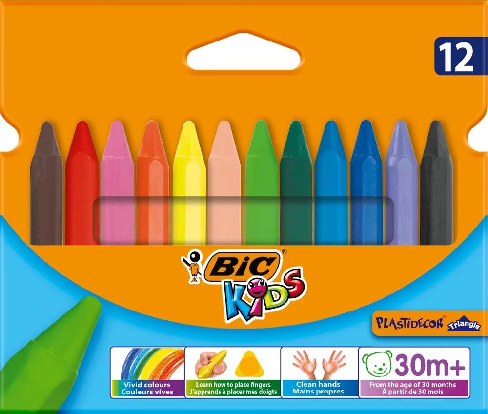 KREDKI BIC KIDS 12KOL/90MM PLASTIDECOR 0789