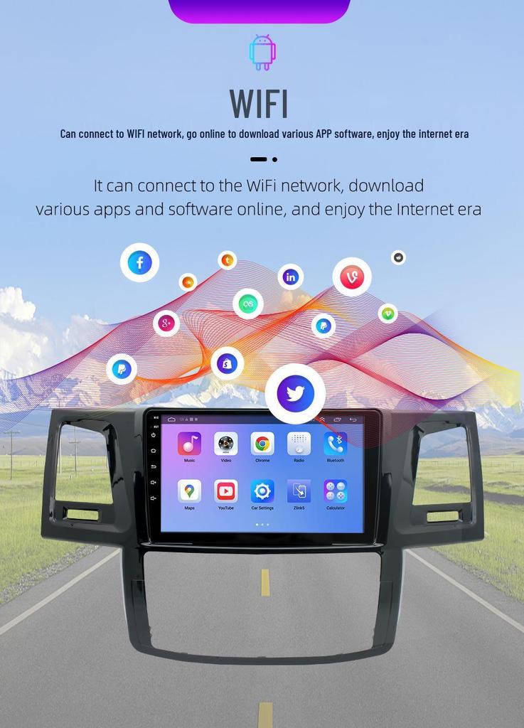 Wireless CarPlay Navigation Screen for 09-13 Toyota Highlander/Camry Models