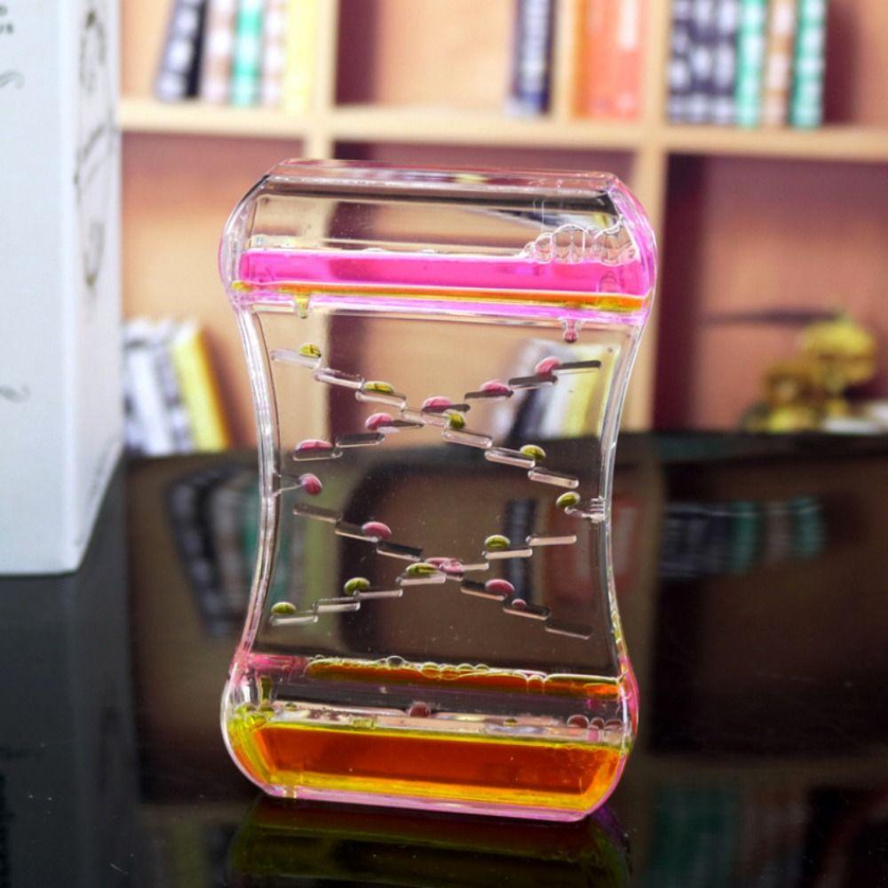 Desktop Decoration Dripping Oil Slide Oil Hourglass Stress Reliever Toys Living Room Ornament