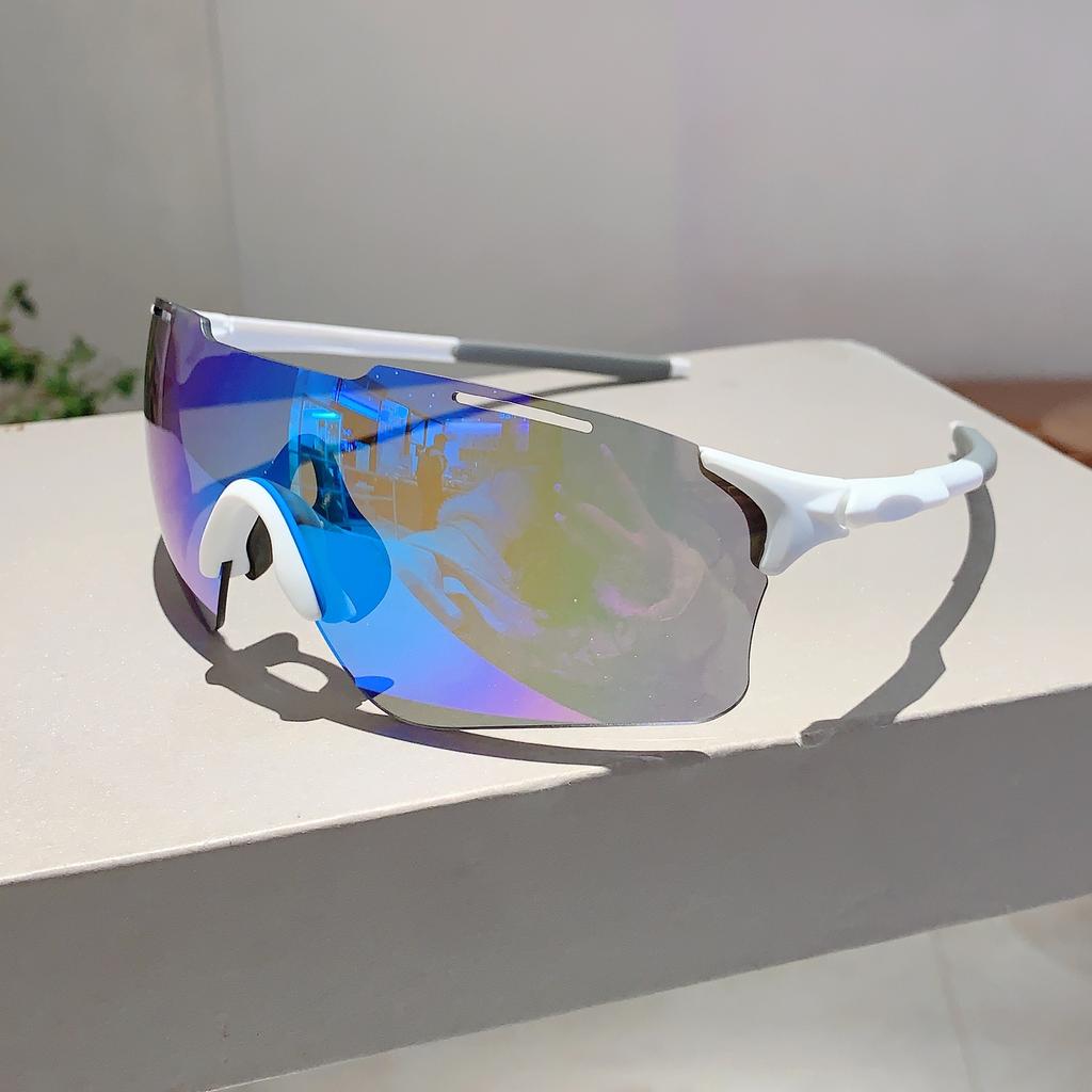 Übergroße Sportbrille Neue Spiegel Outdoor Radsportbrille für Herren Trendige Punk-Mode UV400 Schutz Sonnenbrille