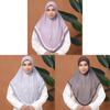 Ethnic Style Ladies Headscarf With Padded Edging And Floral Pattern For Summer Wear