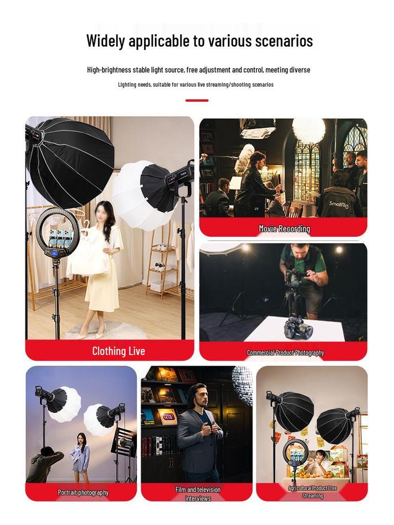 Yingbang Y500 Dual-Color Fill Light for Live Broadcast & Portrait Photography