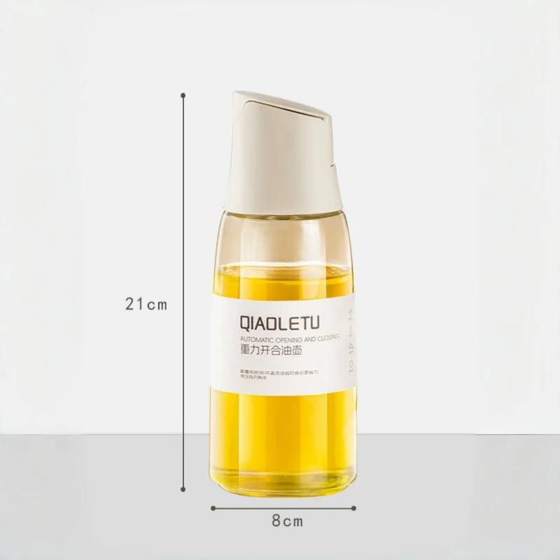 

Бутылка-распылитель для масла 450 мл, стеклянный дозатор для масла для готовки, антипригарное масло, кухонный контейнер для масла, автоматическое открывание и закрывание масленки