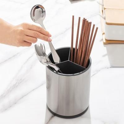 Large Capacity Kitchen Utensil Holder Stainless Steel Filterable Water Kitchen Cutlery Organizer Removable Anti-rust
