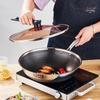 Adneny 32cm 304 Stainless Steel Honeycomb Wok