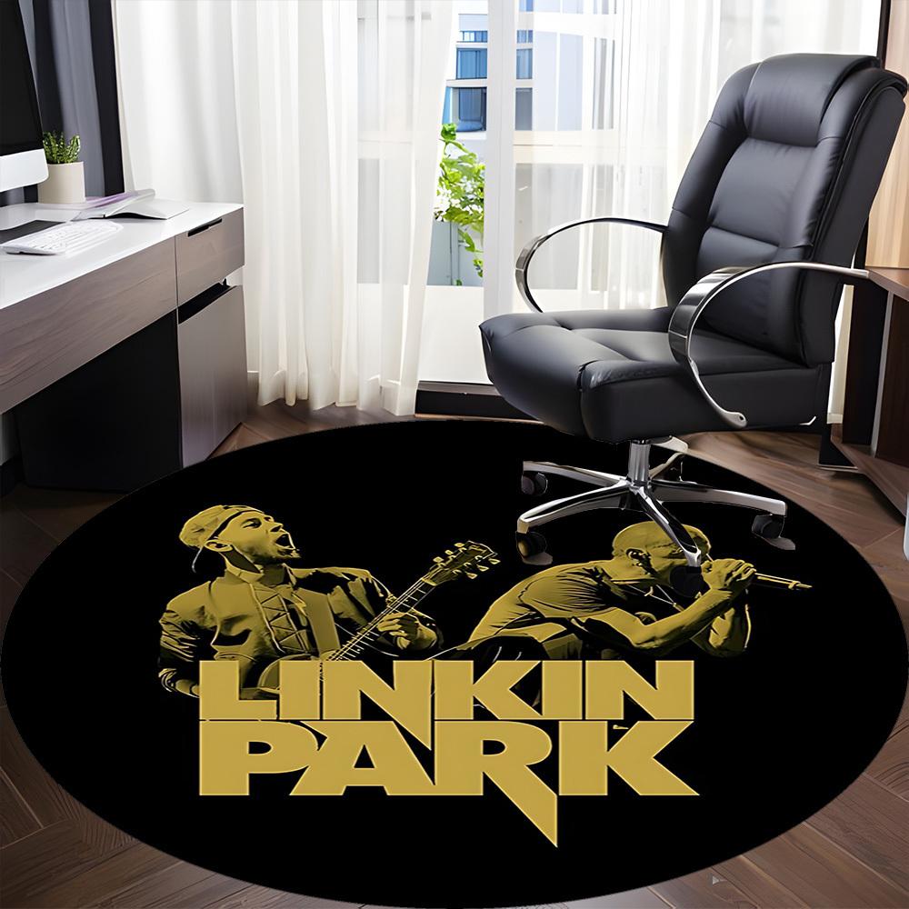 1pcMusic Linkin Papk Band Office Round Area Rug, Indoor Mat Suitable For Office,Bedroom Living Room Home Decor, Room Deco A0928157