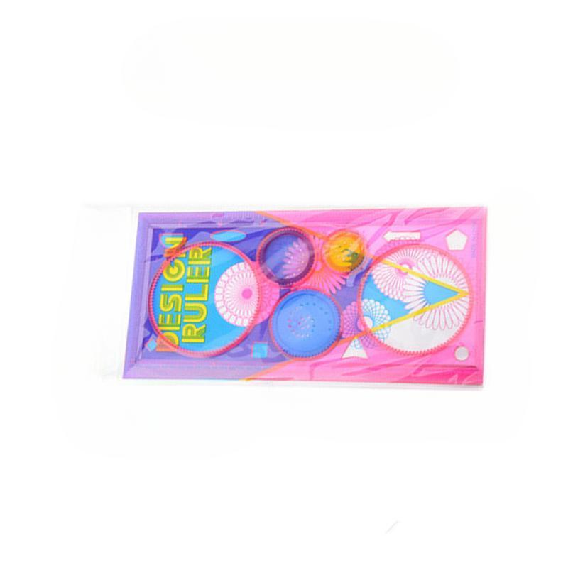 

1 набор Геометрия Спирограф Набор трафаретов для рисования Шаблон для рисования Искусство и ремесла Креативная детская развивающая игрушка Разнообразие цветов Линейка розовый