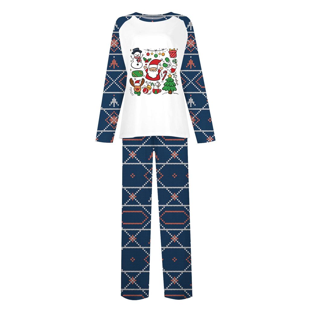 Christmas Parent Child Family Set Home Furnishings Christmas Pajamas Two Piece Set