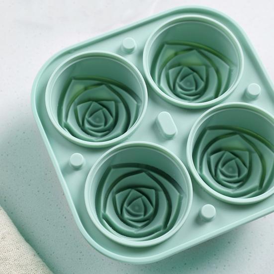 Rose Ice Cube Mold Food Grade Silicone Tray for Cocktails Whiskey Bourbon Easy Release BPA Free Ice Cube Maker