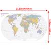 English Map Series-World Map-2019,Unframed Eduactional Poster,Wall Decor,Travel Supplies/Learning,World Map Wall Decor