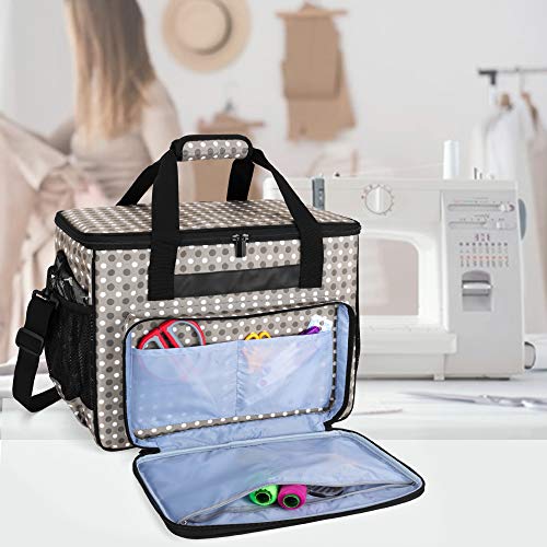Teamoy Nähmaschinen-Transporttasche Grauer Punkt