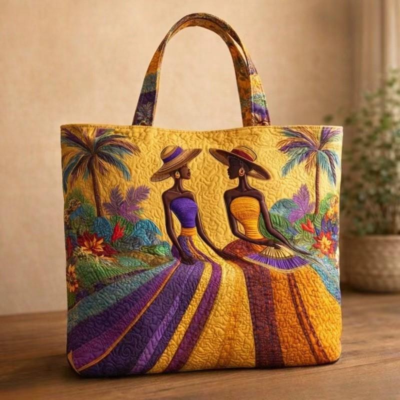 Girls Fashion Tote Bag Digital Print Quilted Shoulder Medium Size Street Style