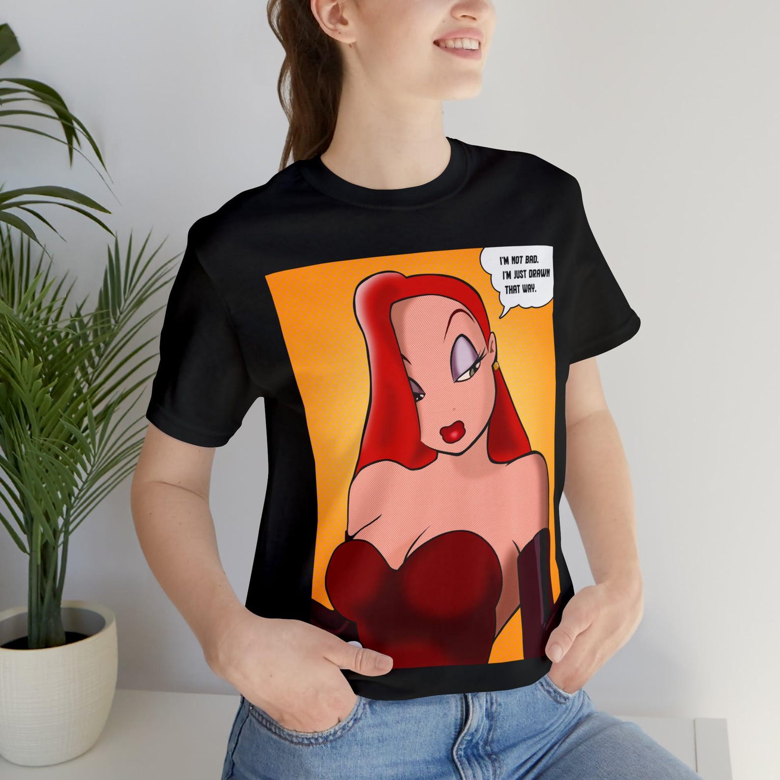 Jessica Rabbit Pop Art T shirt: Classic Cartoon Tee 2XL