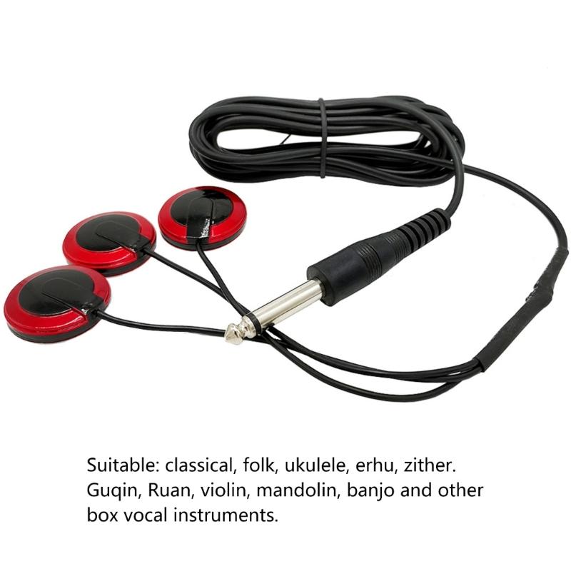 Gitarre Selbstklebendes Mikrofon Tonabnehmer Für Gitarre Bass Violine Banjo Mandoline Ukulele Piezo Stabiler Kontakt Gitarren Tonabnehmer