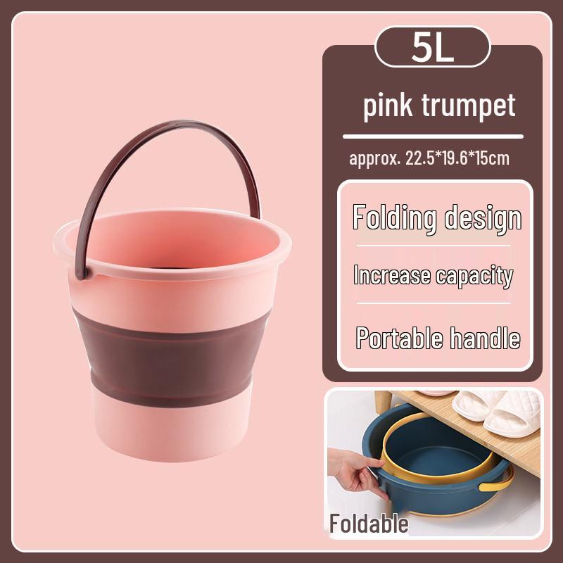 Portable Folding Water Bucket: Large Laundry, Car Trash, Wash & Fishing Use