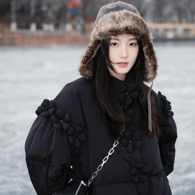 Russian Aviator Hat - Winter Pilot Style Fur Trapper Hat with Ear Flaps for Skiing Snowboarding