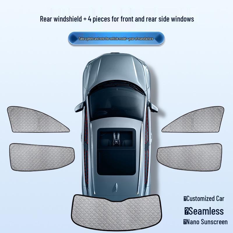 Thickened Car Sunshade Curtains: Full Coverage Privacy & Heat Insulation for Side Windows