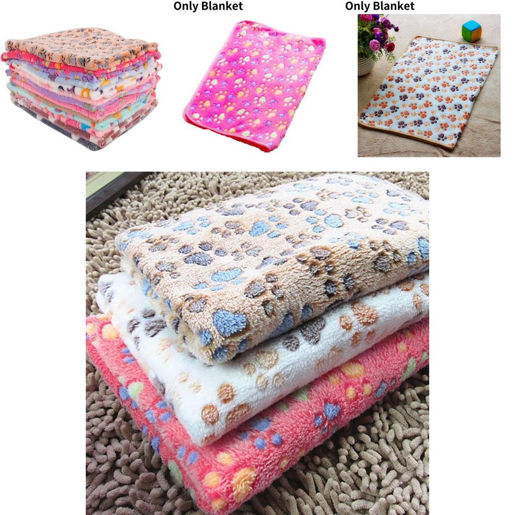 Warm And Snuggly Dog Bed Blanket In Cute Paw Print Patterns For Your Pet