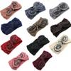 Vintage Flower Women Girl Bow Knot Headband Turban Crochet Knit Hairband Rabbit Ears Headwrap