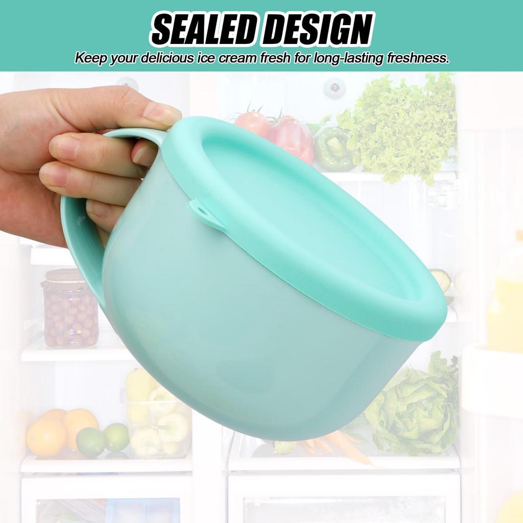 Silicone Lid for Dash My Mug Ice Cream Maker, 5.9in BPA-Free Ice Cream Maker Lid Replacement Reble Bowl Covers Storage Lid Ice Cream Maker