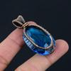 Tree Of Life Iolite Gemstone Copper Wire Wrap Handmade Pendant Jewelry For Her