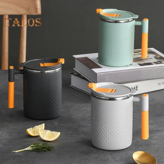 Coffee Mug Comfortable Grip Heat Insulation Easy To Clean Useful Tea Drink Mug with Lid Home Supplies