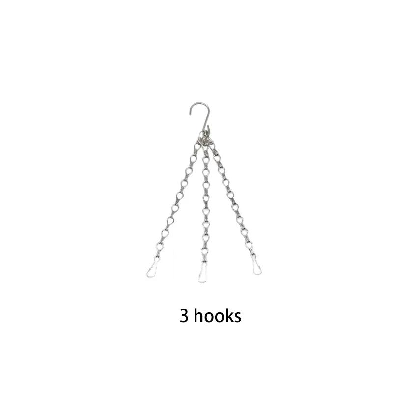 1pc 40cm Garden Basket Hanging Metal Chains Flower Planter Pots Holder 3/4 Point Plant Hanger Home Garden Tools