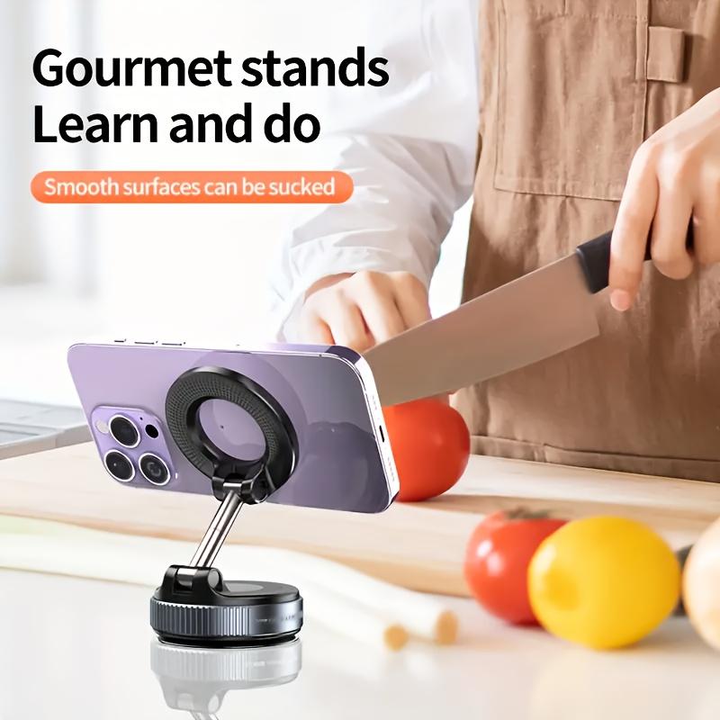 Vacuum Magnetic Suction Car Phone Holder Foldable and Extendable 360 Degree Rotating Suction Cup Holder