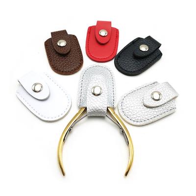 1Pc Portable  Cuticle Scissors French Trimmer Universal Nipper Cover Protective Sleeve Nail