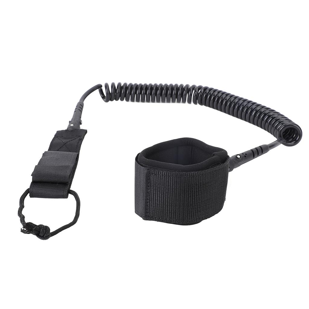 Surfboard Foot Leash 9.8ft Surf Leash Spiral TPU Coiled Stand Up Paddleboard Rope Surfboarding Ankle Strap 360 Degree Rotation