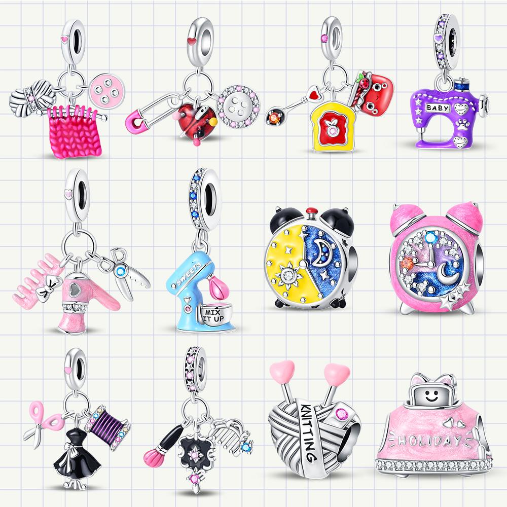 2025 New Fashion Pendants & Mini Charms Fit for Pan Original Sewing Designer Charm Bracelet Accessories Silver Plating Jewellery