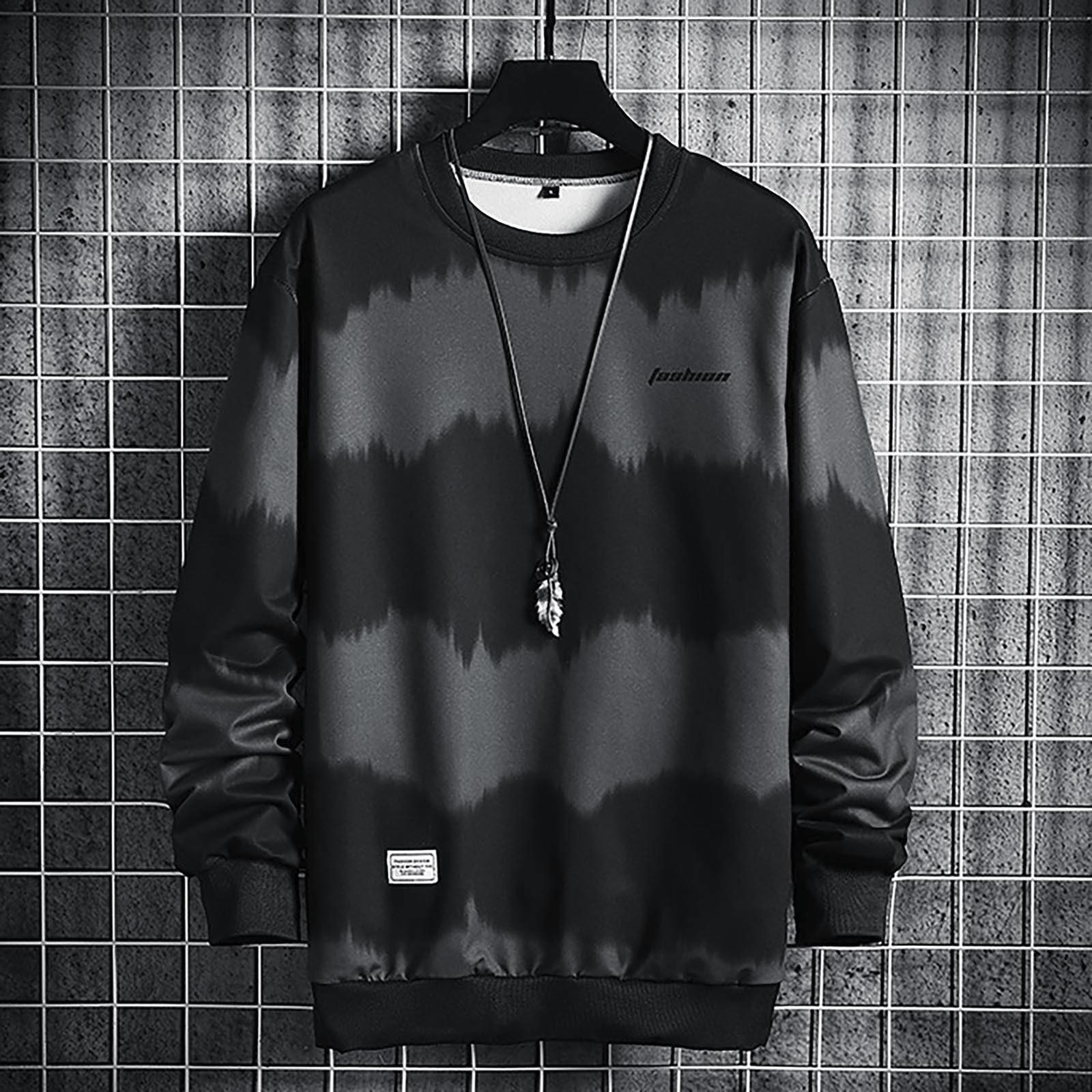 

Мужская новая полосатая блузка повседневная модная с длинным рукавом топ рубашка пуловер M