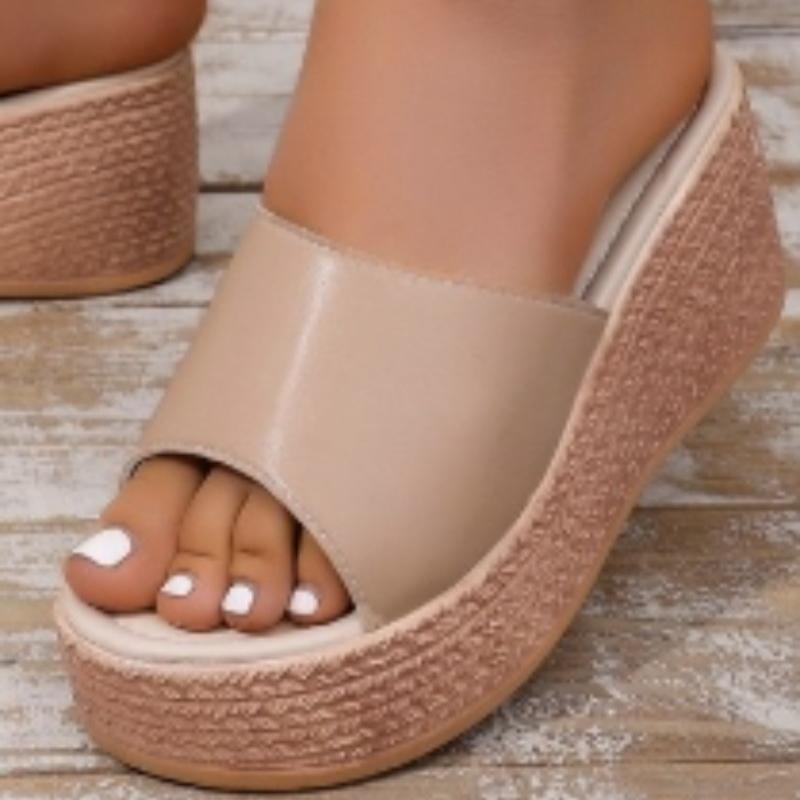 Fashion Women Sandals 2025 Summer Peep-Toe Shoes Woman High-Heeled Platfroms Slides Women Casual Wedges for Women High
