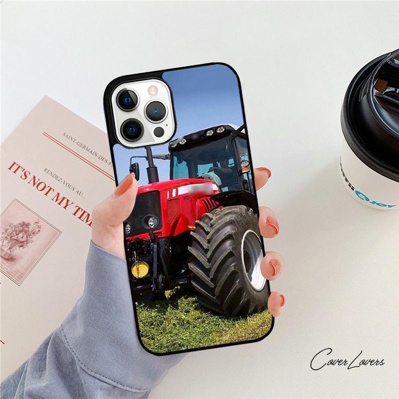 Red Tractors Car Phone Case For Apple iPhone 17 Air Pro Max Plus Coque For iPhone 17 Air 14 15 16 13 12 Max Cover