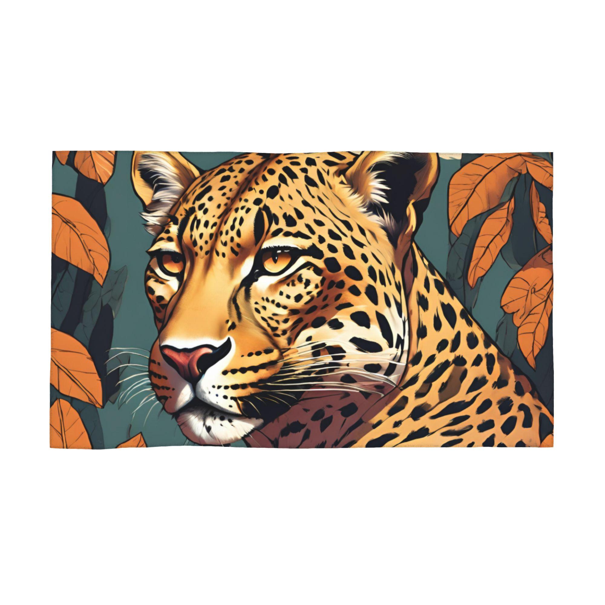 

Leopard in forrest Soft Face Towel Quick Dry Pool Bath Cotton Towels Absorbent W40*H60(CM)