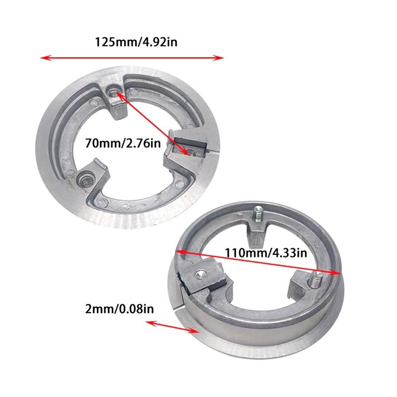 110 mm Hamulec Bębnowy Tylny Hamulec Tarczowy Motocykla Pierścień Napinający do Konwersji Otworu 70 mm dla Tarczy 220 mm Skuter Elektryczny E-Bike Moped