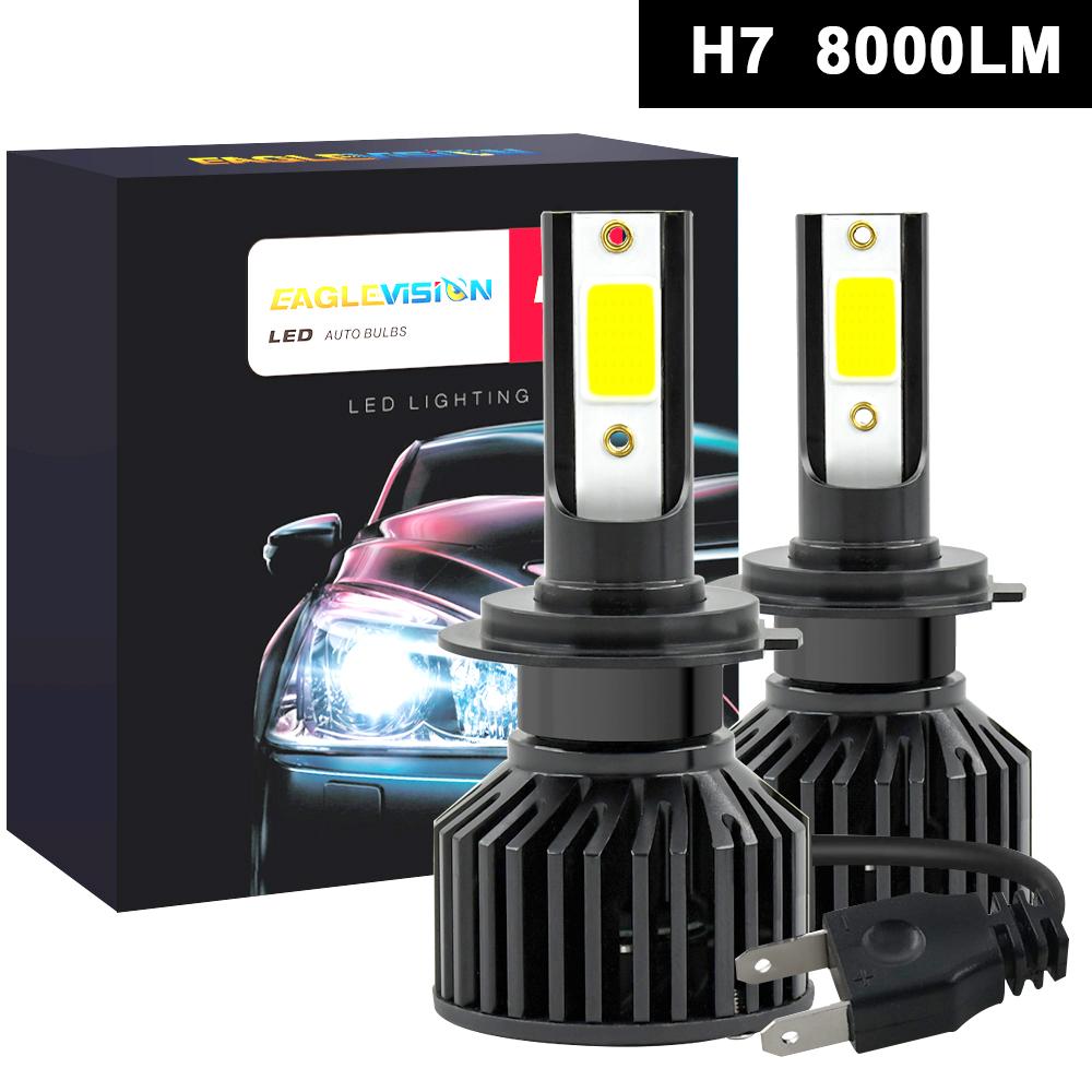 

1 пара светодиодных фар для автомобиля, стильные супер яркие 40 Вт 8000 лм 6000 К H4 H7 H11 9006, автомобильные противотуманные фары, большой светодиодный чип