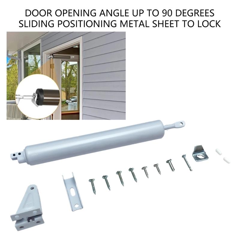 1 Set Adjustable Pneumatic Door Closer with Smooth Closing Speed Control Safety Door Closures for Storms & Screen Door 