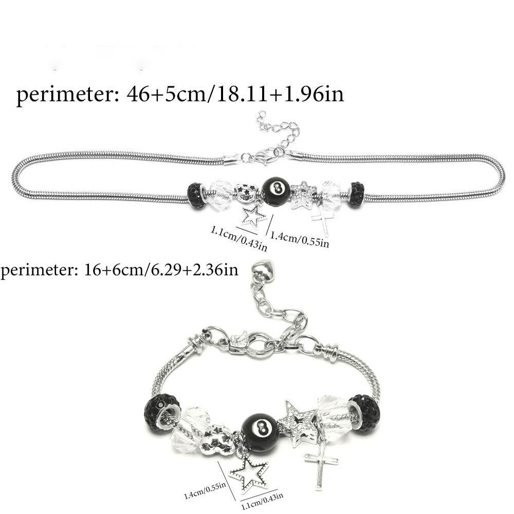 Star Charms Star Cross Bracelet Adjustable Necklace Charm Bracelet No.8 Ball Bracelet  Jewelry Gift