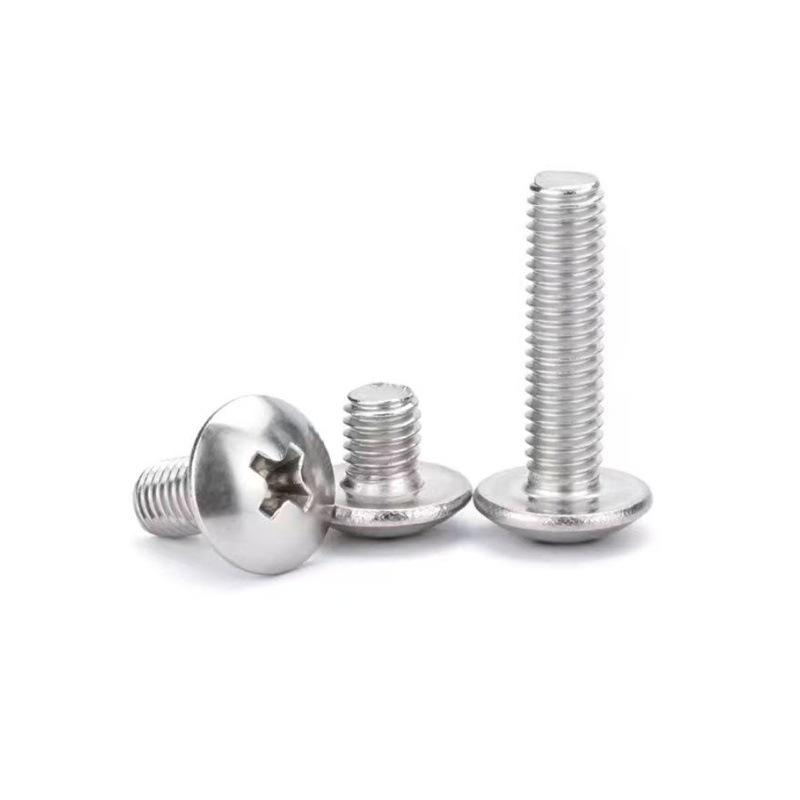White Zinc M3-M6 Phillips Flat Head, Pan Head, and Mushroom Head Machine Screws