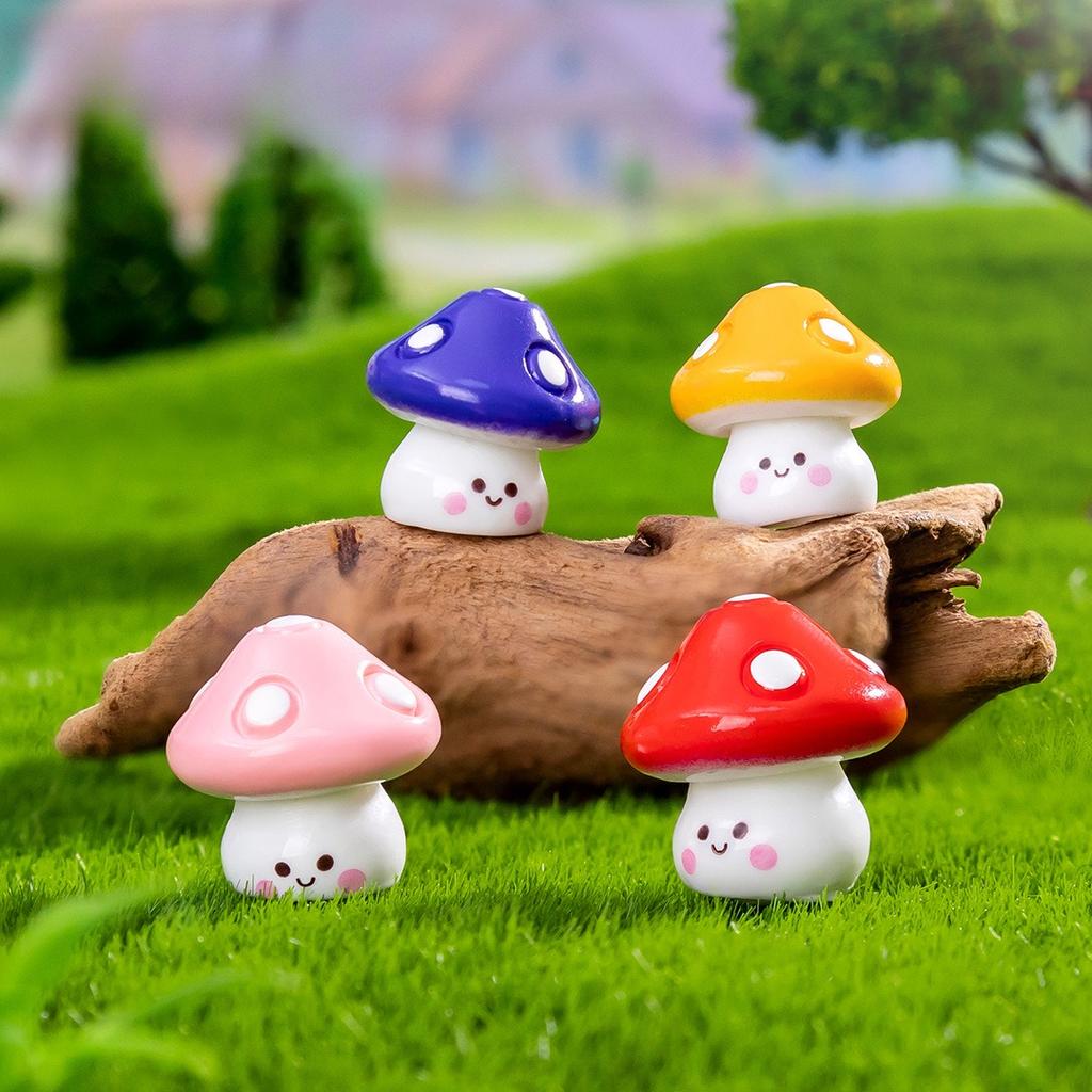 6 PCS Micro Landscape DIY Mushroom Decoration Set