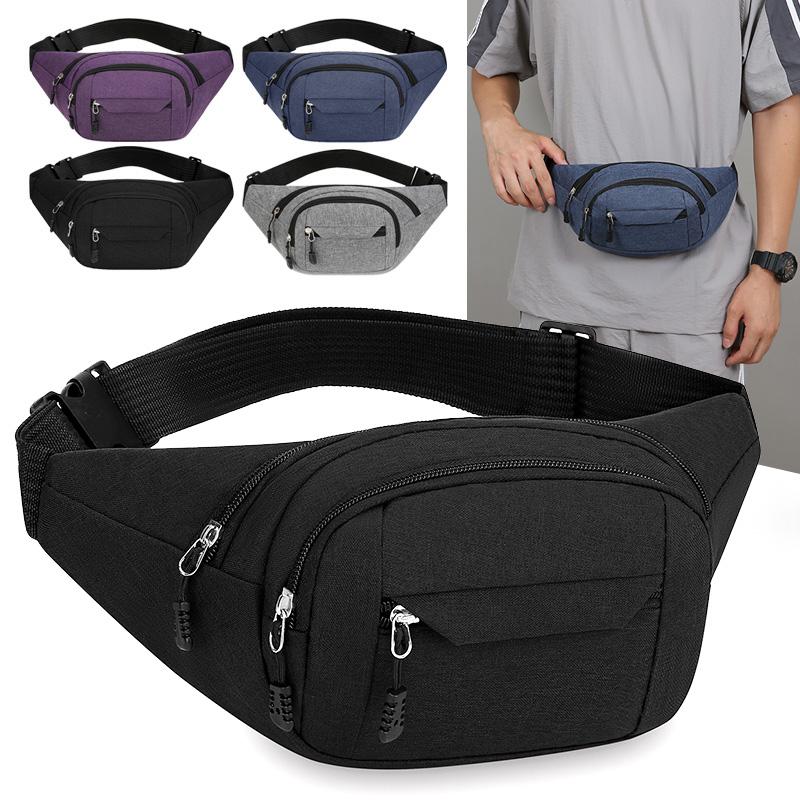 Men/Women Multifunctional Waist Bag Large Capacit Wear-resistant Outdoor Sports Mobile Wallet Waist Bag Business Cashier Bag