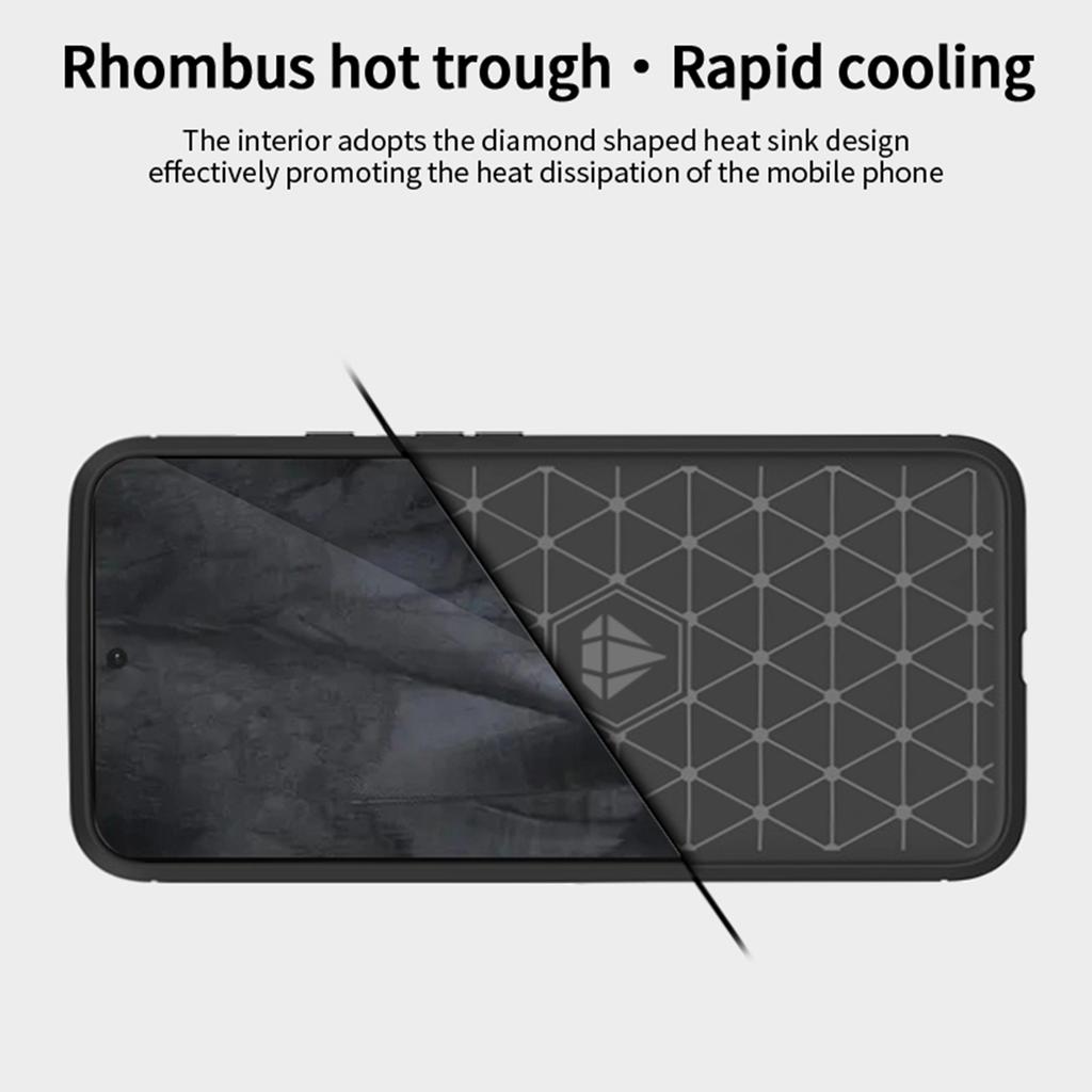 MOFI JK TPU Serie-1 Für Google Pixel 8 Pro Gebürstete TPU Hülle Kohlefaser Kratzfestes Handycover