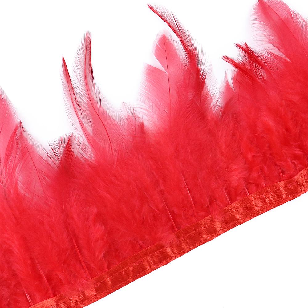 10Meter Black Saddle Rooster Hackle Feather Trim 10-15cm Cock Fringe Halloween Cosplay Dress Decor Pheasant Plume Selvage Crafts