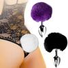 Women Masturbator Faux Fox Tail Metal Anal Plug Butt Couple Flirting Sex Toys