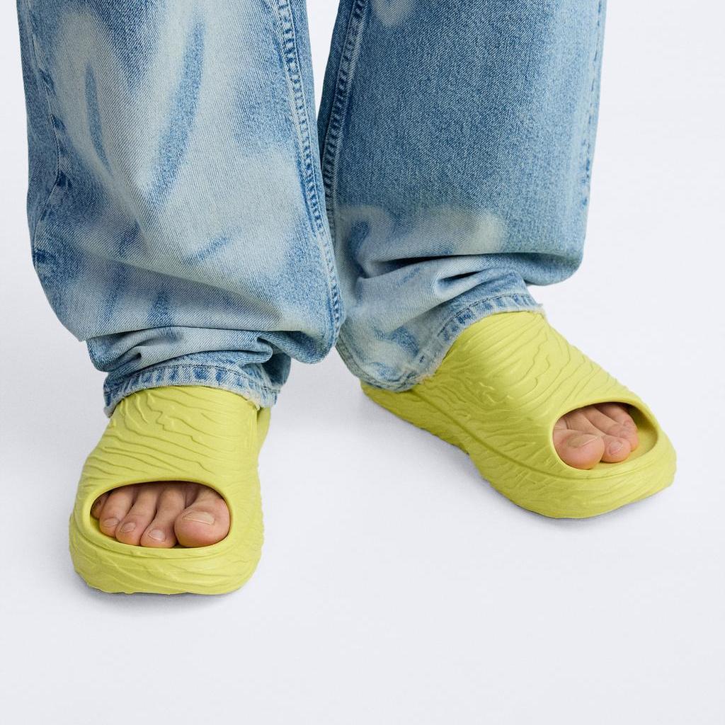 Zara Eva Thick Sole Lightweight Slide Sandals Men Footwear Yellow 12730320097