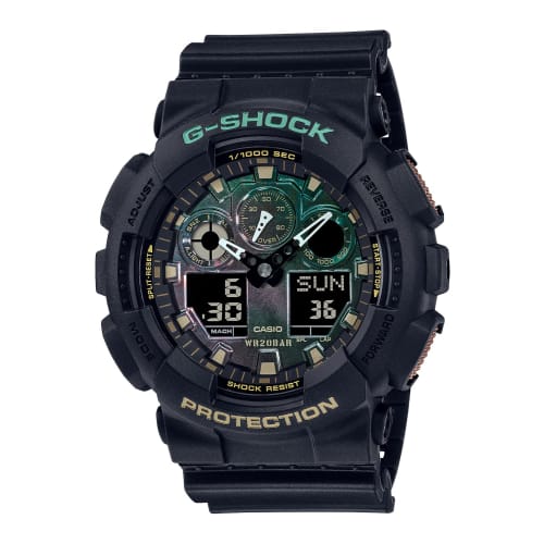 

Мужские часы Casio G-Shock СЕРИЯ ЦВЕТОВ TEAL И BROWN GA-100RC-1AJF, Черный