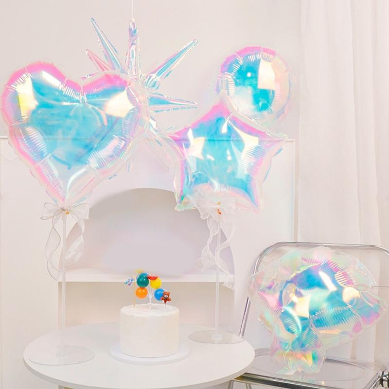 Safe Plastic 18Inch Colorful Balloons Set Quick Assembly Table Floating Ballon Party Wedding Celebration Supplies