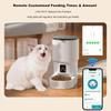 4L WIFI Knopf Automatischer Katzenfutterautomat Intelligenter Katzen- und Hunde-Futterautomat Smart Pet Katzenfutterspender Futterautomat(Kein 5V 1A Stecker)