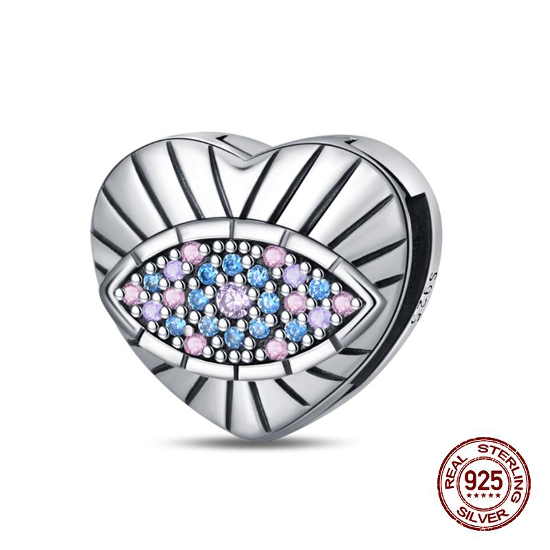 100% Copper Butterfly Protection Heart Charms Flat Bead Fit Pandachoriginal Bracelet Diy Birthday Jewelry Gift